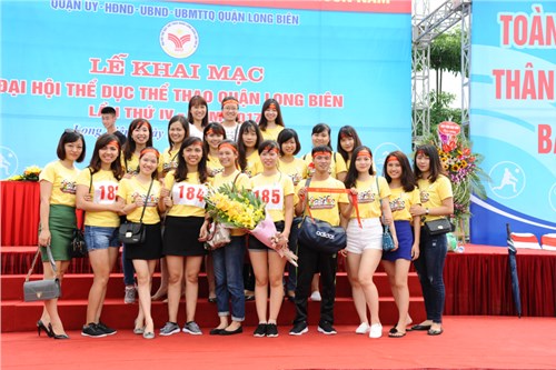 Trường mầm non Gia Thượng tham gia Đại hội Thể dục thể thao Quận Long Biên năm 2017